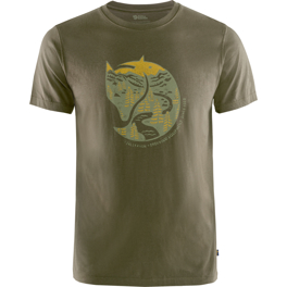 Fjällräven Arctic Fox T-shirt M Men’s T-shirts & tank tops Dark green, Green Main Front 25774