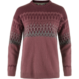Fjällräven Övik Path Knit W Women’s Sweaters & knitwear Purple Main Front 65773