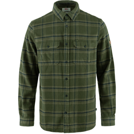 Fjällräven Övik Heavy Flannel Shirt M Men’s Shirts Green Main Front 65825