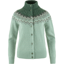 Fjällräven Övik Knit Cardigan W Women’s Sweaters & knitwear Green Main Front 65833